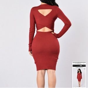 Burgundy Knit Dress